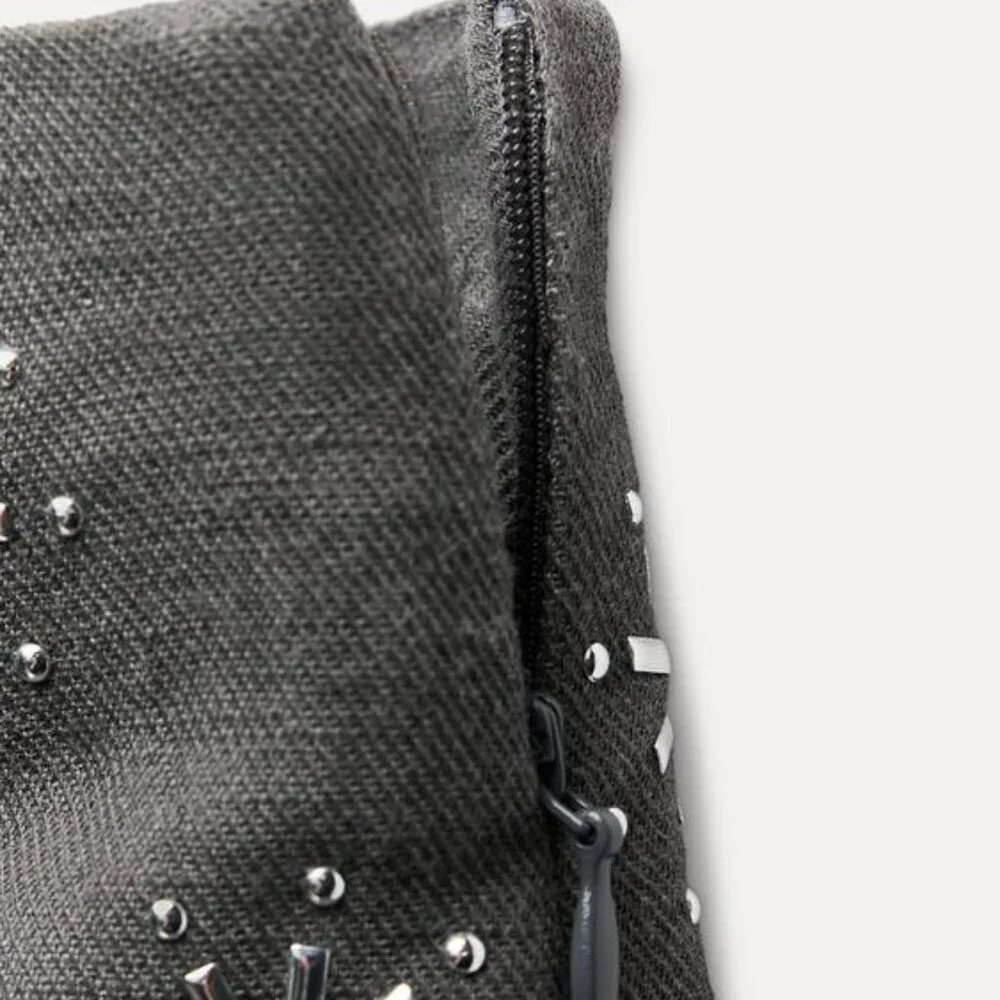Zara LINEN BLEND EMBROIDERED SHORTS ZW COLLECTION - Picture 8 of 9